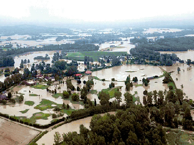Hochwasser Golfplatz